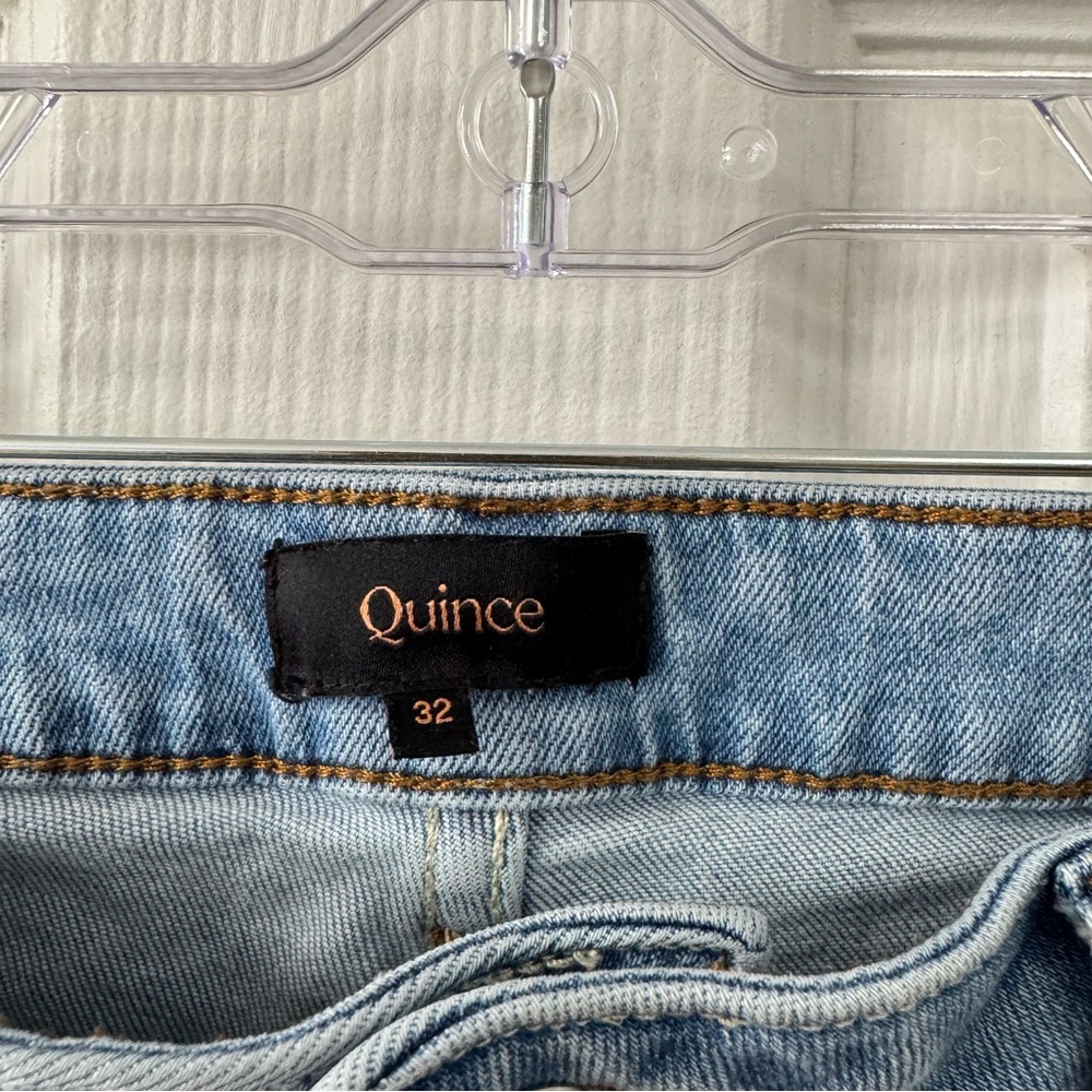 Quince Bella High Rise Wide Leg Jeans in Frosted Blue Size 32 - Picture 6 of 11